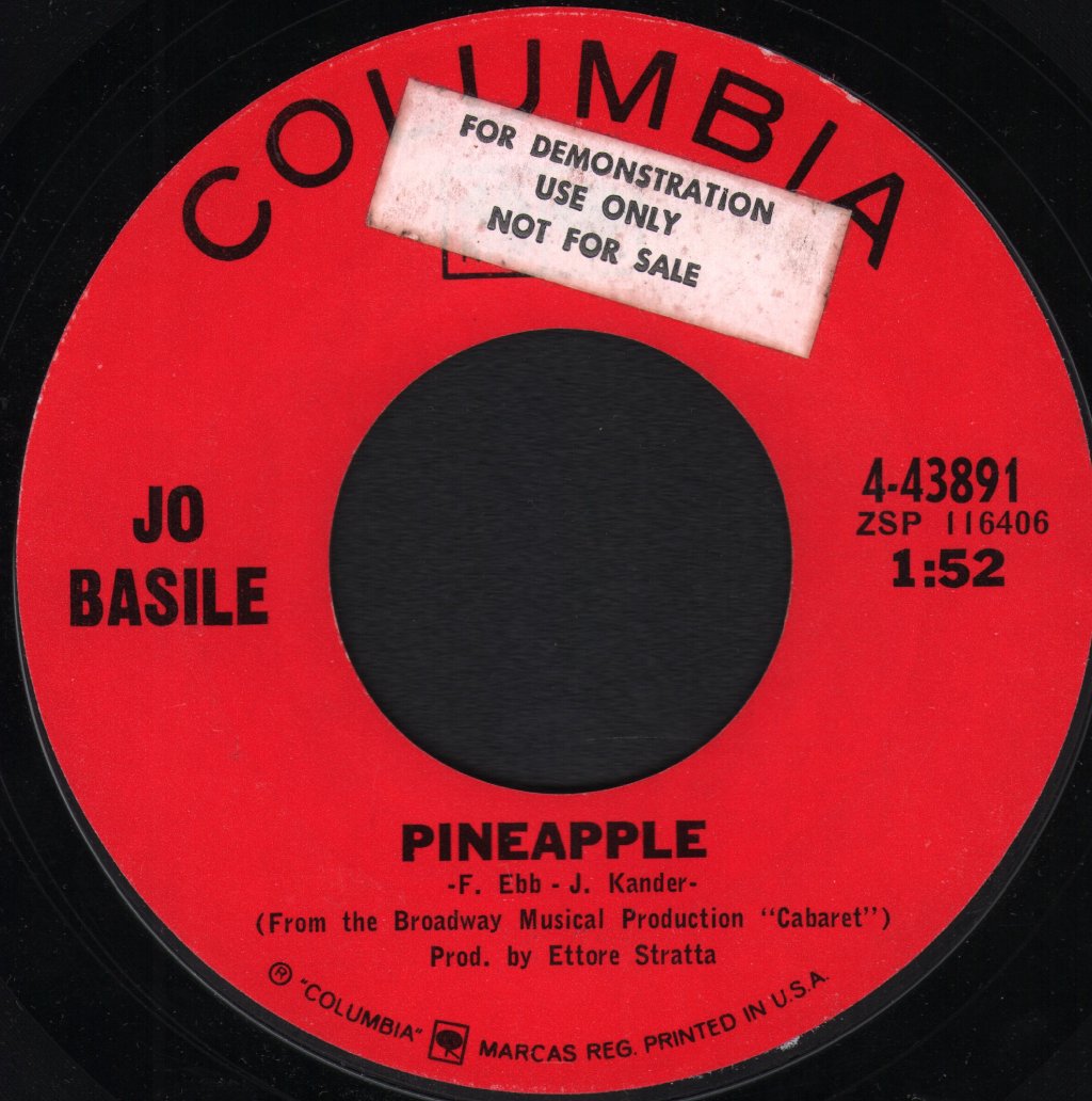 Jo Basile - Wilkommen / Pineapple - 7 Inch