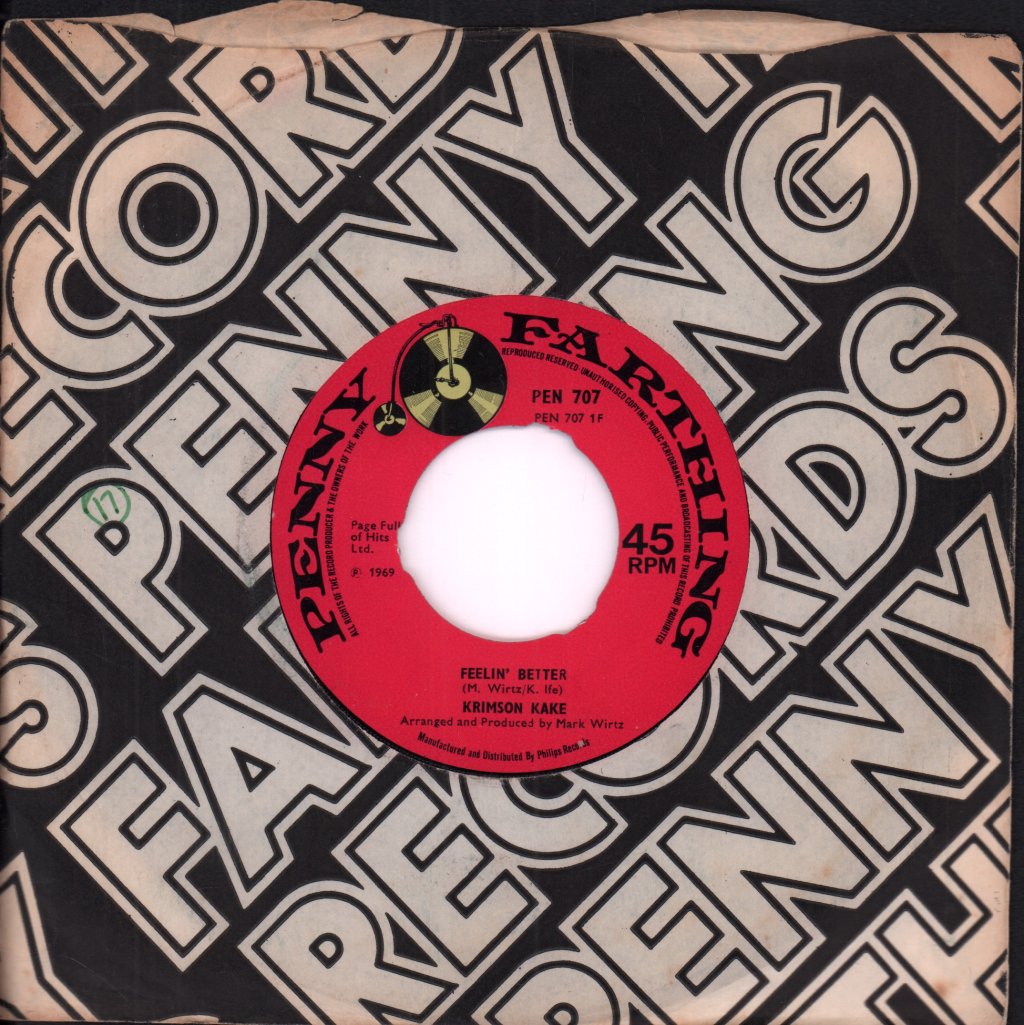 Krimson Kake - Feelin' Better - 7 Inch