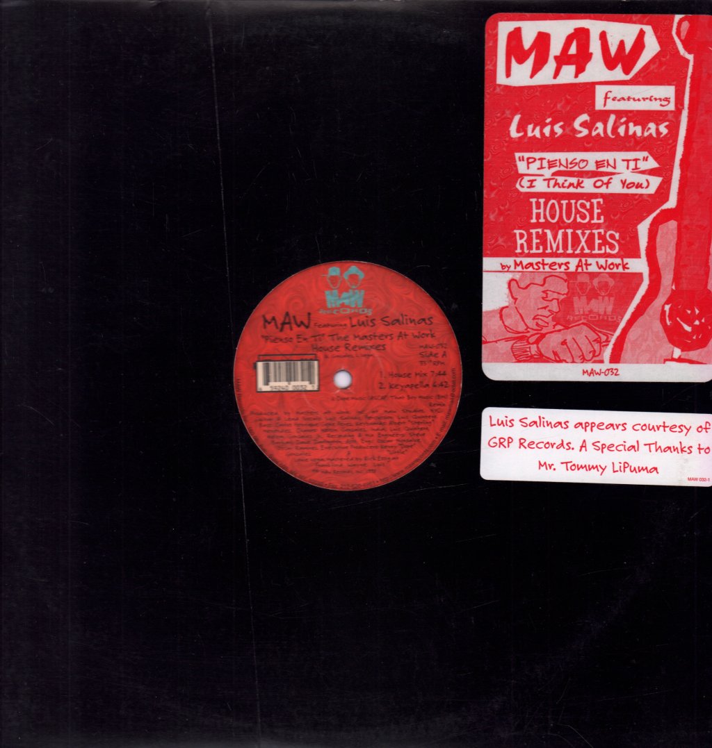 MAW Featuring Luis Salinas - Pienso En Ti (I Think Of You) (House Remixes) - 12 Inch