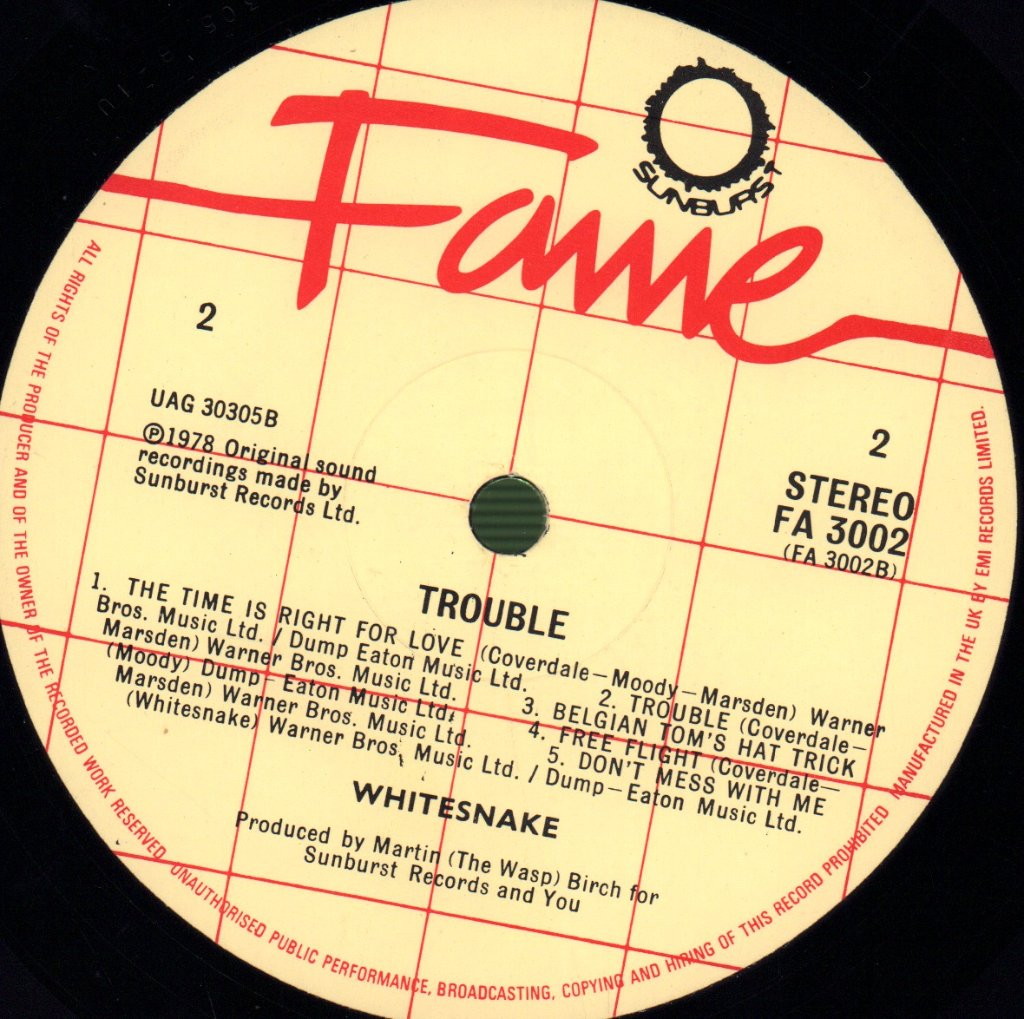 Whitesnake - Trouble - Lp