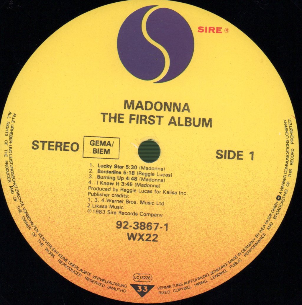 Madonna - First Album - Lp