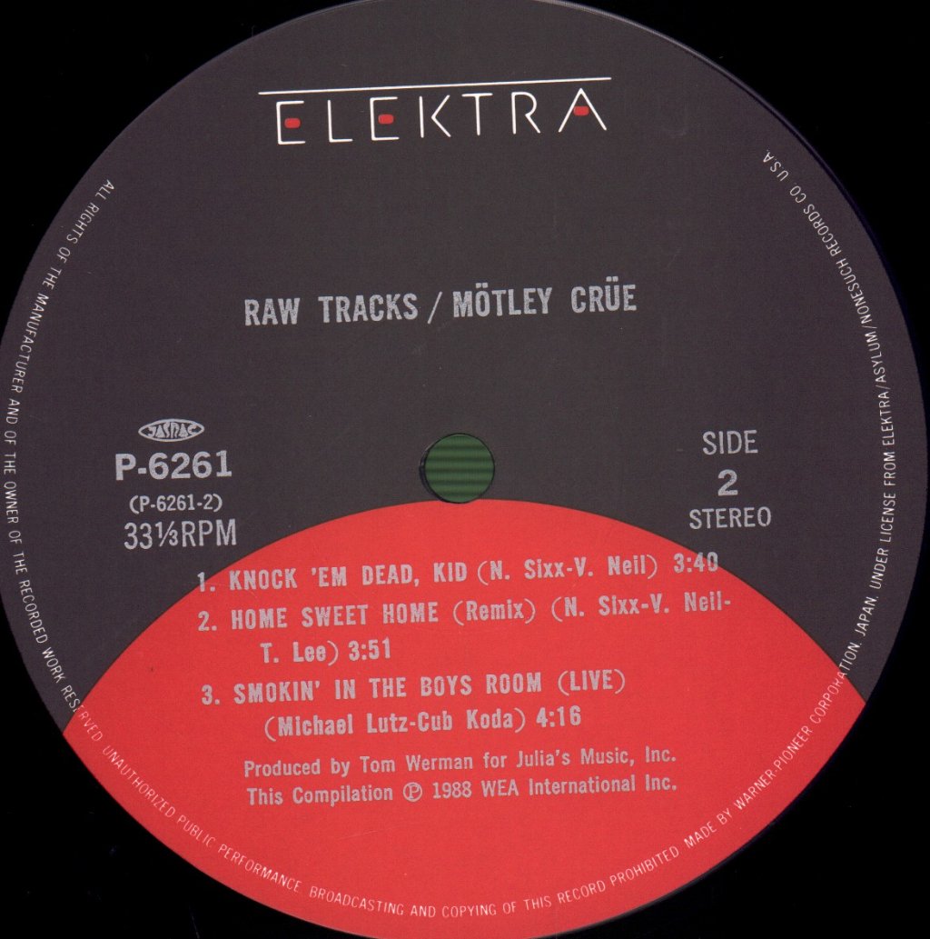 Motley Crue - Raw Tracks - Lp