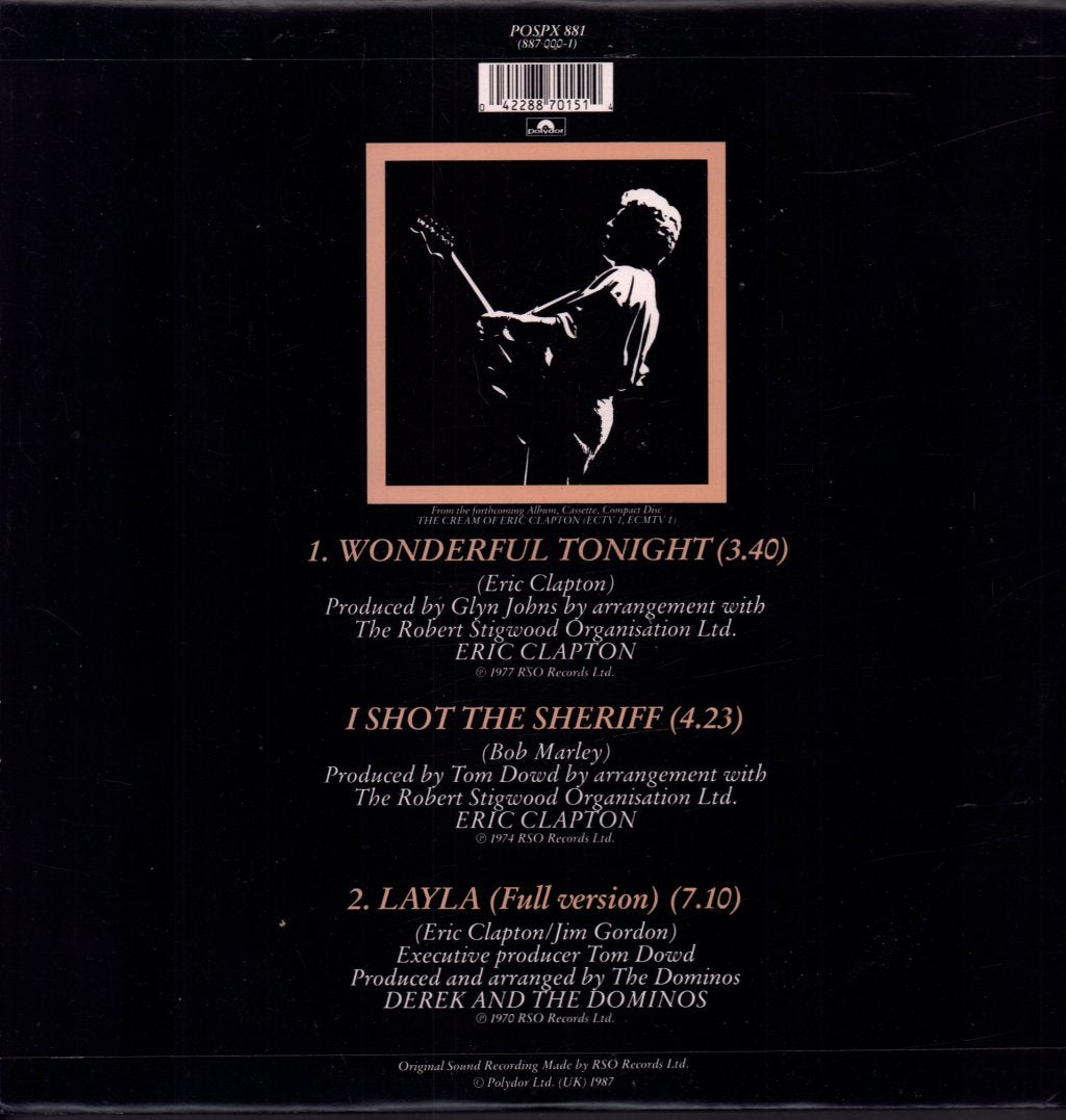 Eric Clapton/Derek And The Dominos - Wonderful Tonight - 12 Inch