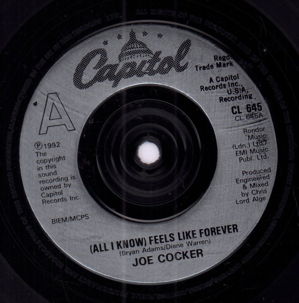 Joe Cocker - Feels Like Forever - 7 Inch
