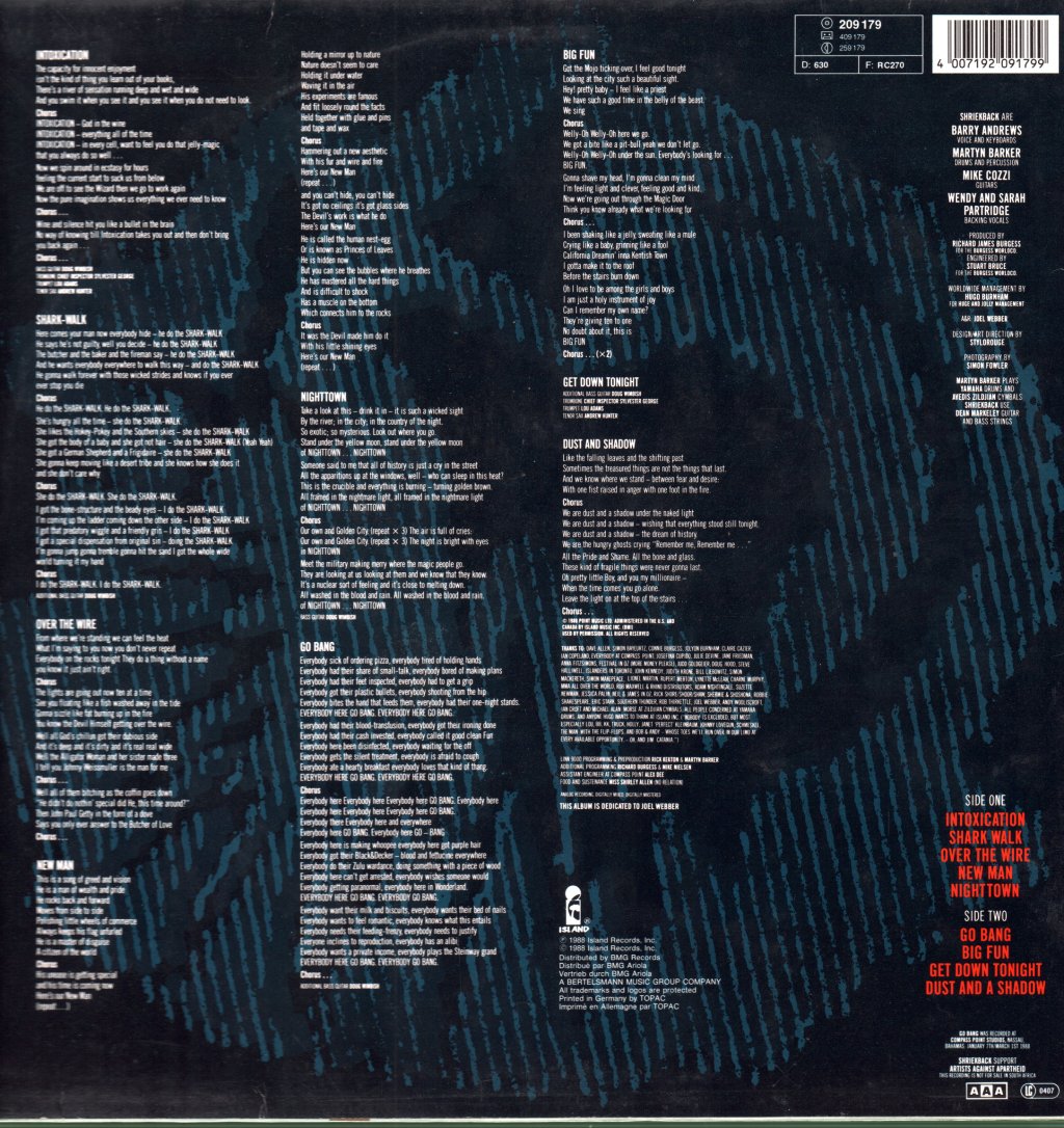 Shriekback - Go Bang! - Lp
