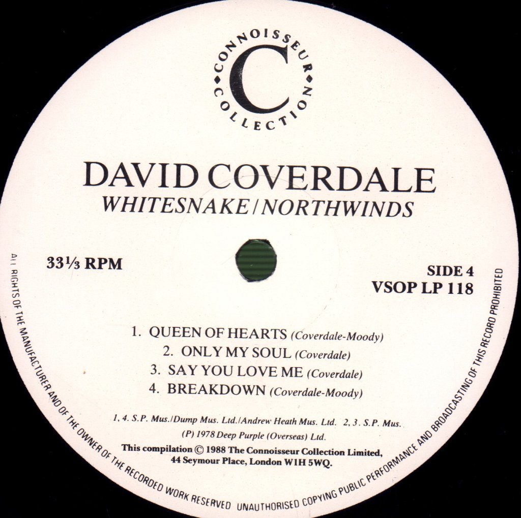 David Coverdale - Whitesnake / Northwinds - Double Lp
