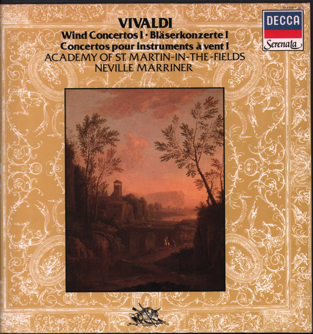Neville Marriner / Academy Of St. Martin In The Fields - Vivaldi - Wind Concertos I - Bläserkonzerte I / Concertos Pour Instruments à Vent I - Lp