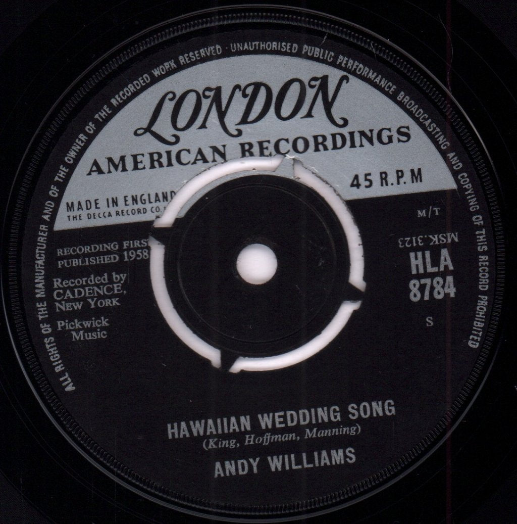 Andy Williams - Hawaiian Wedding Song - 7 Inch