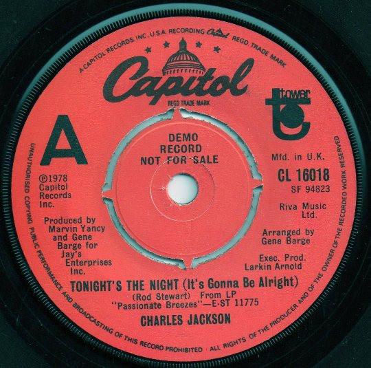 Chuck Jackson - Tonight's The Night (It's Gonna Be Alright) - 7 Inch