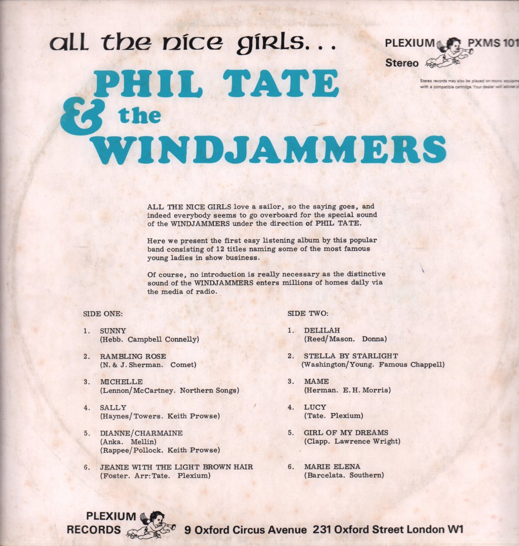 phil tate and the windjammers - All The Nice Girls - Lp