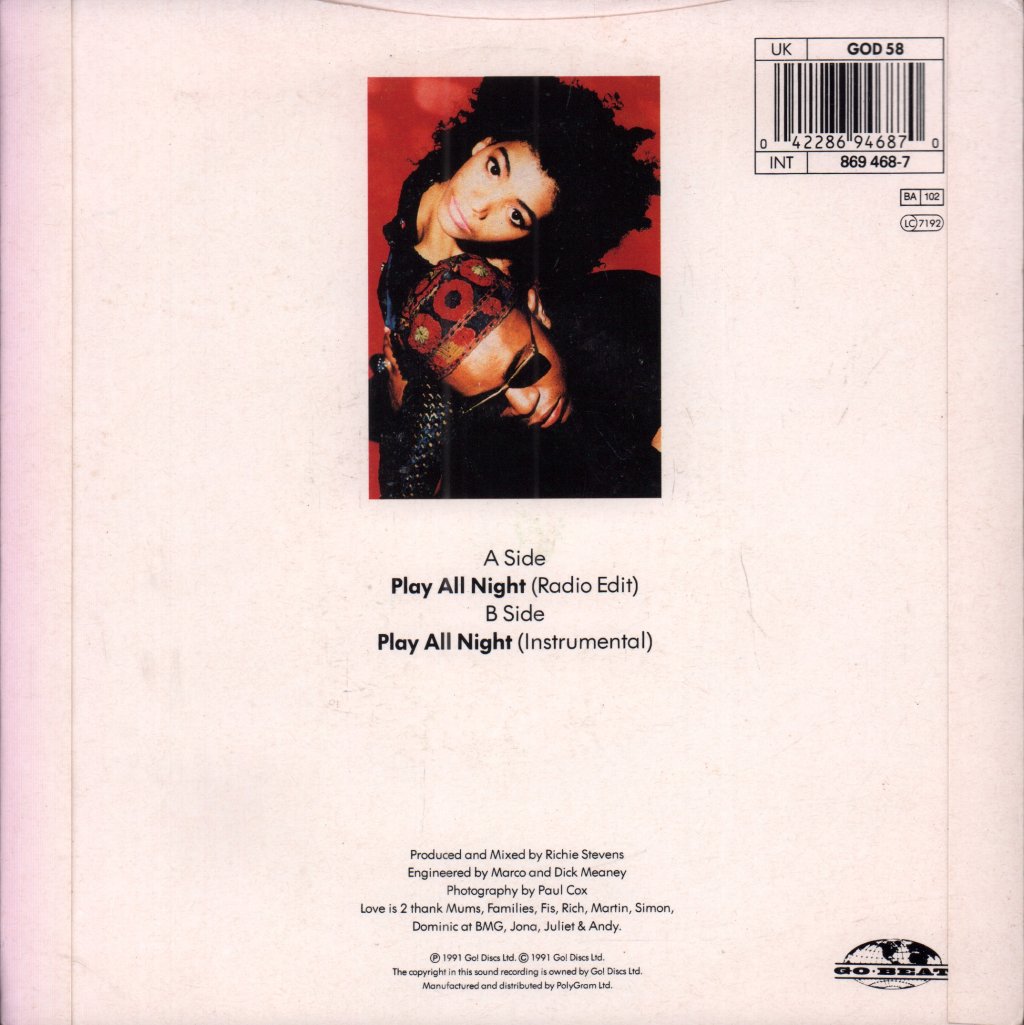 Sound Systemme - Play All Night - 7 Inch