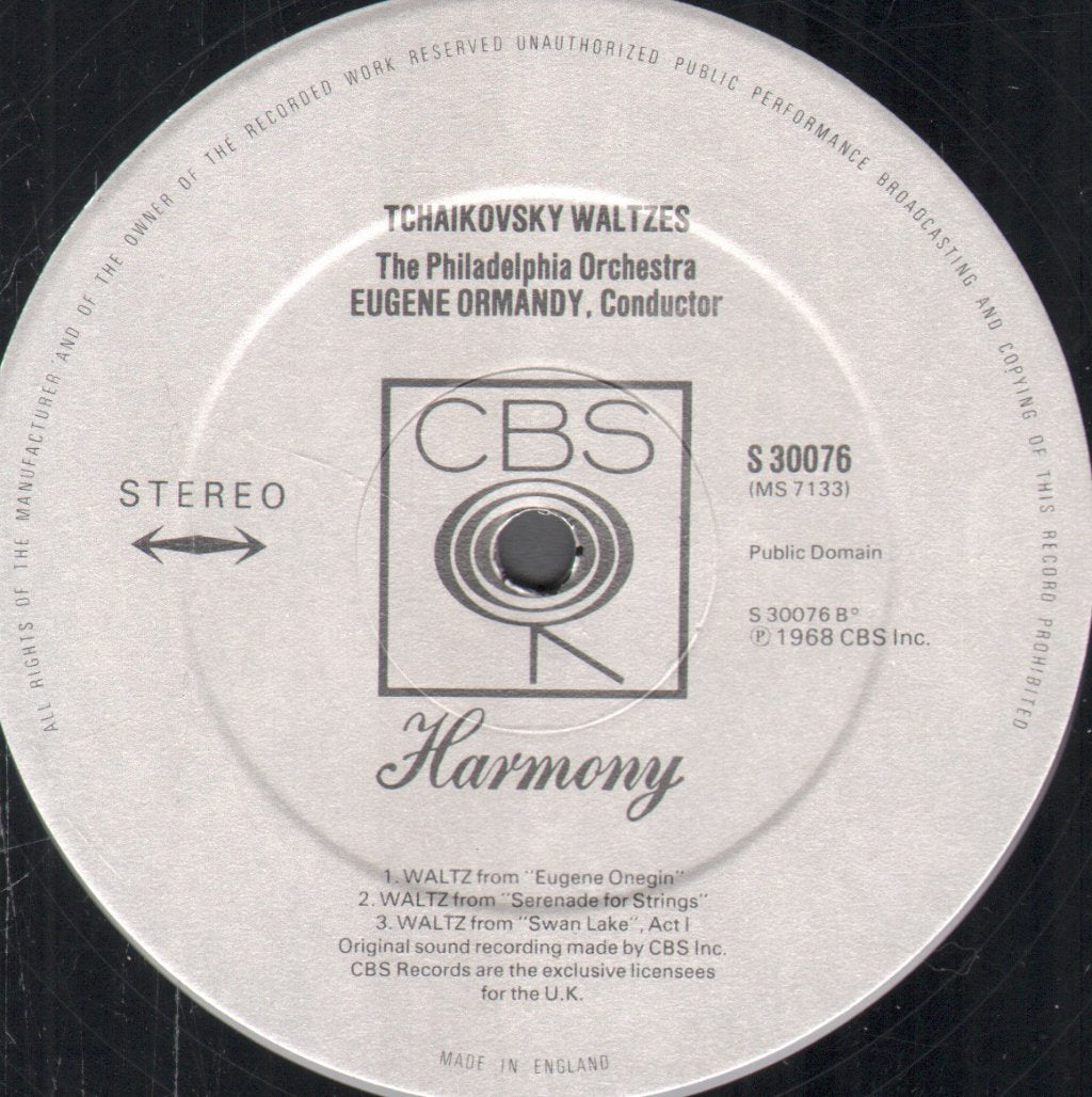 Eugene Ormandy / Philadelphia Orchestra - Tchaikovsky Waltzes - Lp