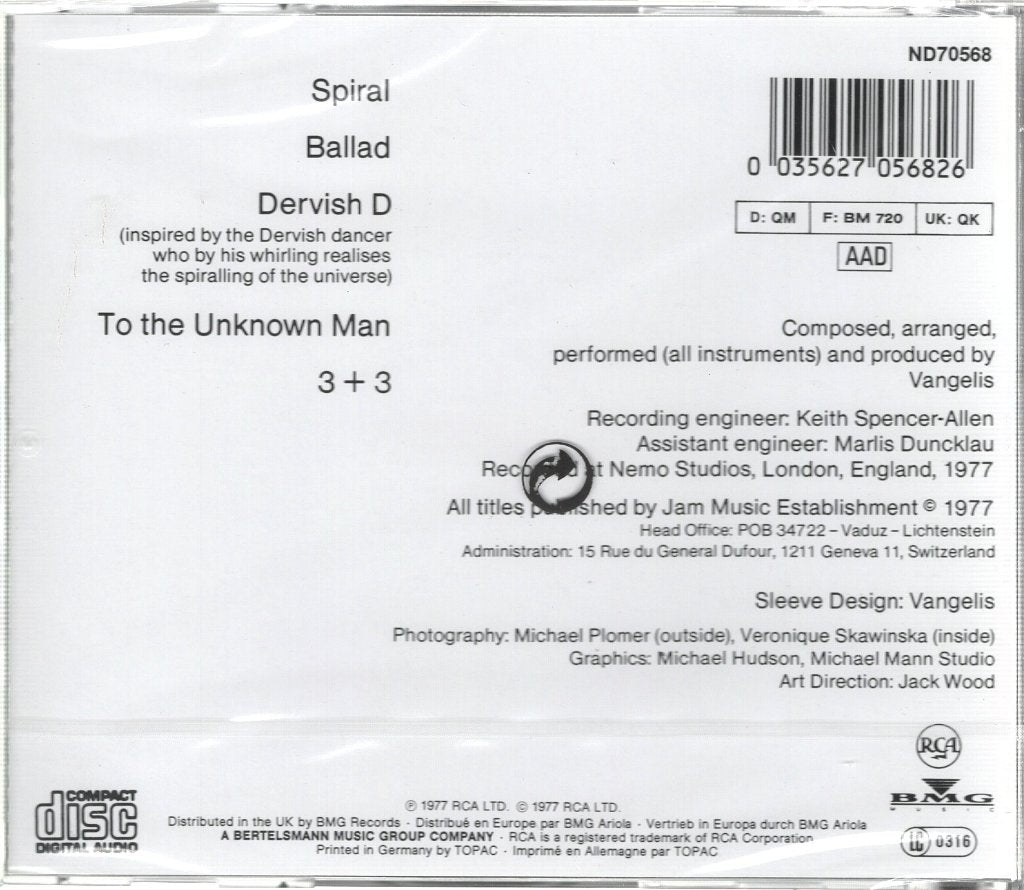 Vangelis - Spiral - Cd