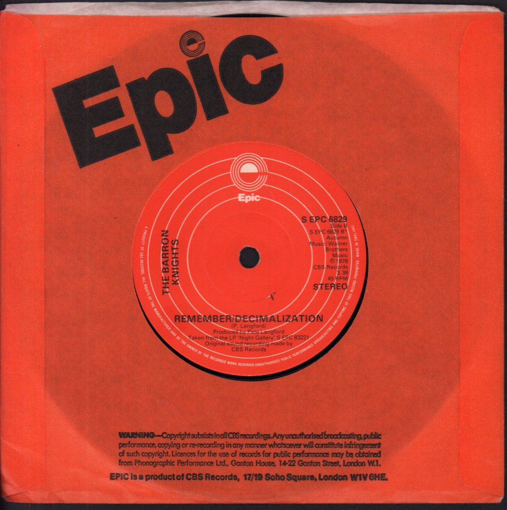 Barron Knights - A Taste Of Aggro - 7 Inch