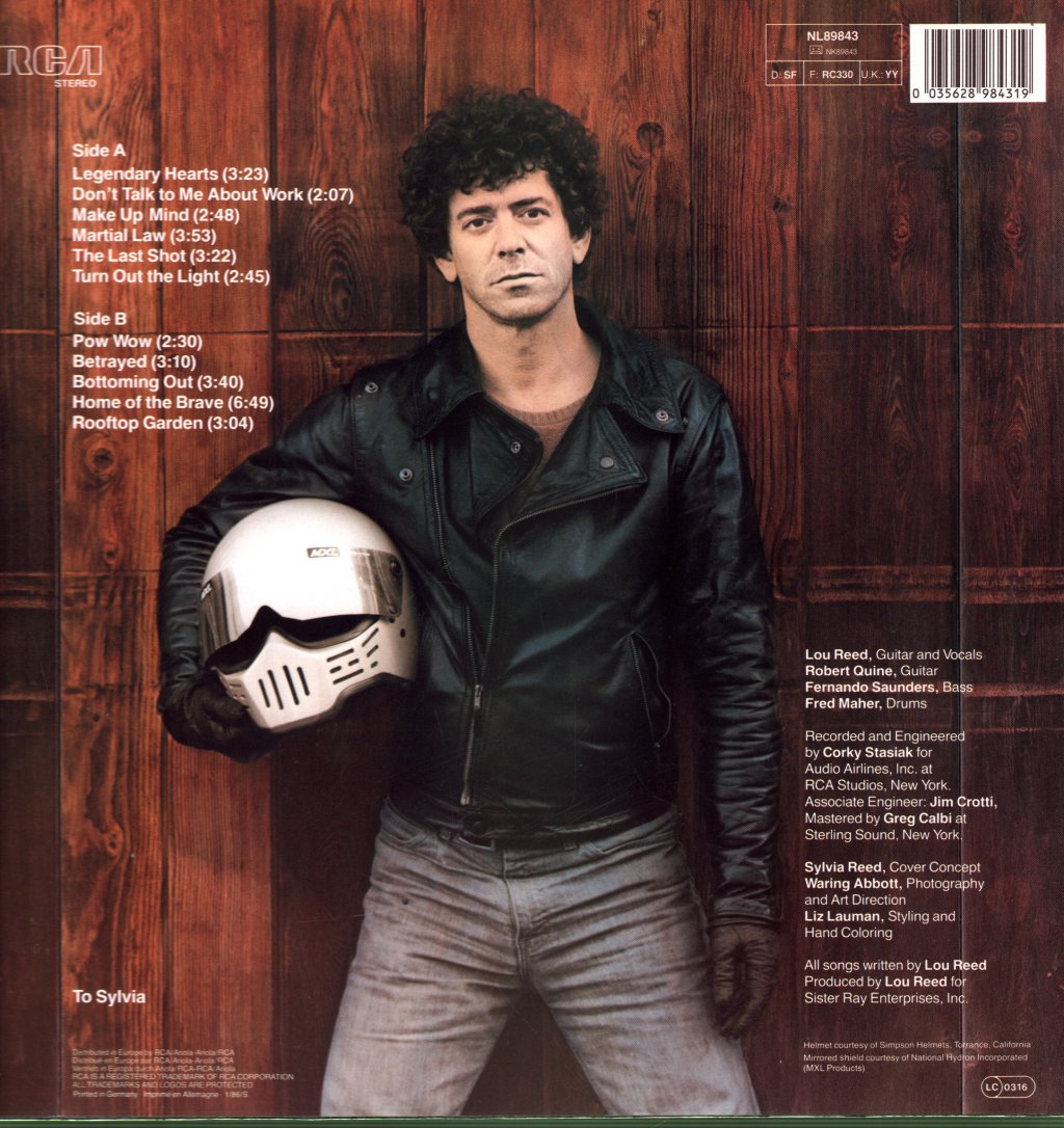 Lou Reed - Legendary Hearts - Lp