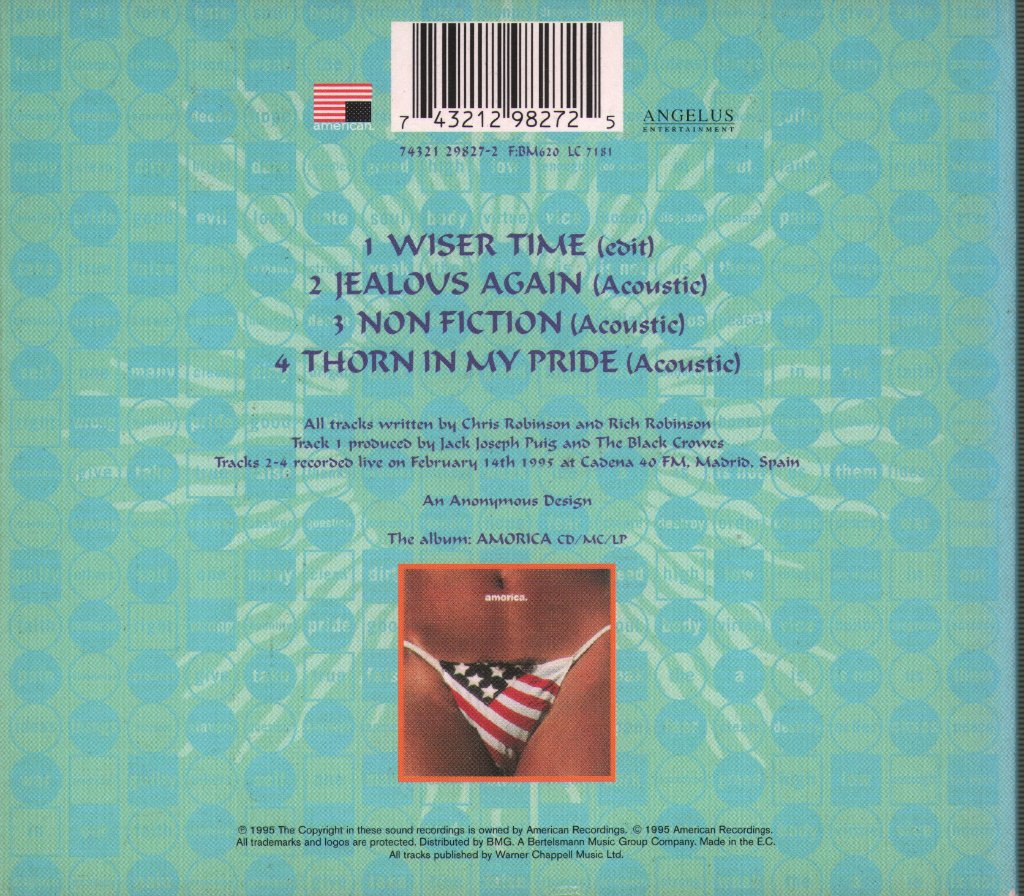 Black Crowes - Wiser Time - Cd
