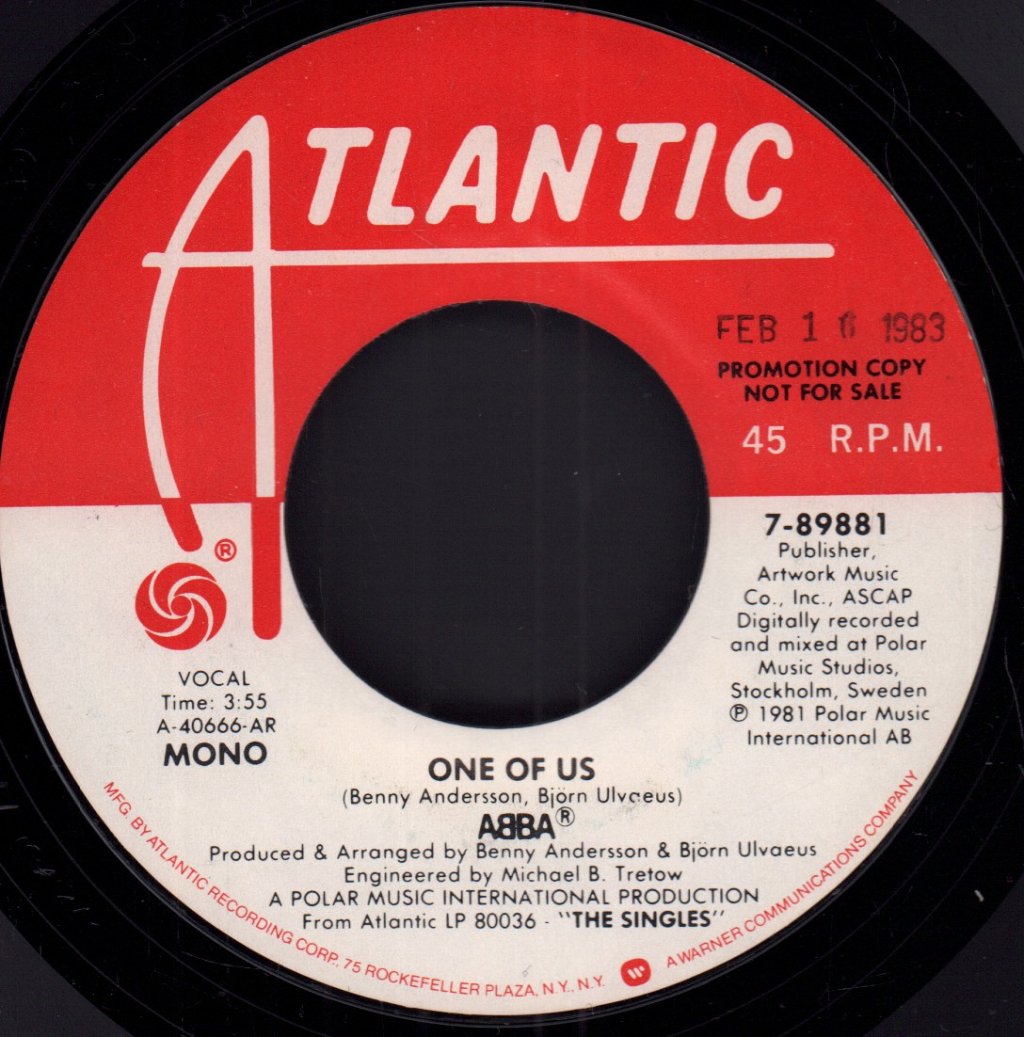 ABBA - One Of Us - 7 Inch