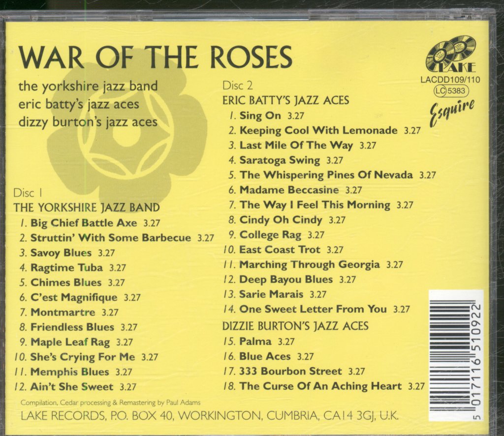 Various Artists - War Of The Roses - Double Cd