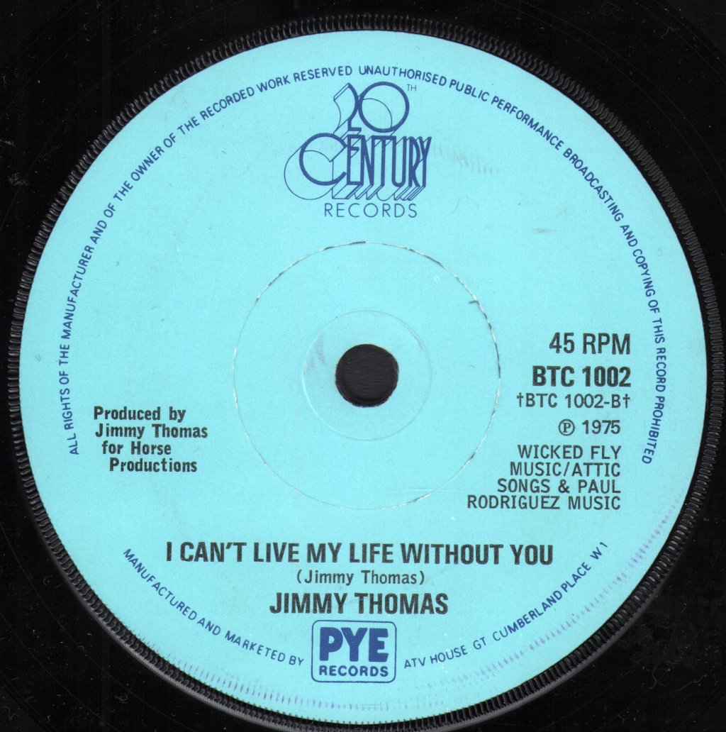 Jimmy Thomas - Beautiful Night - 7 Inch