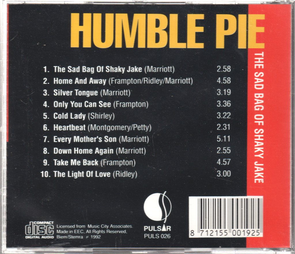 Humble Pie - Sad Bag Of Shaky Jake - Cd