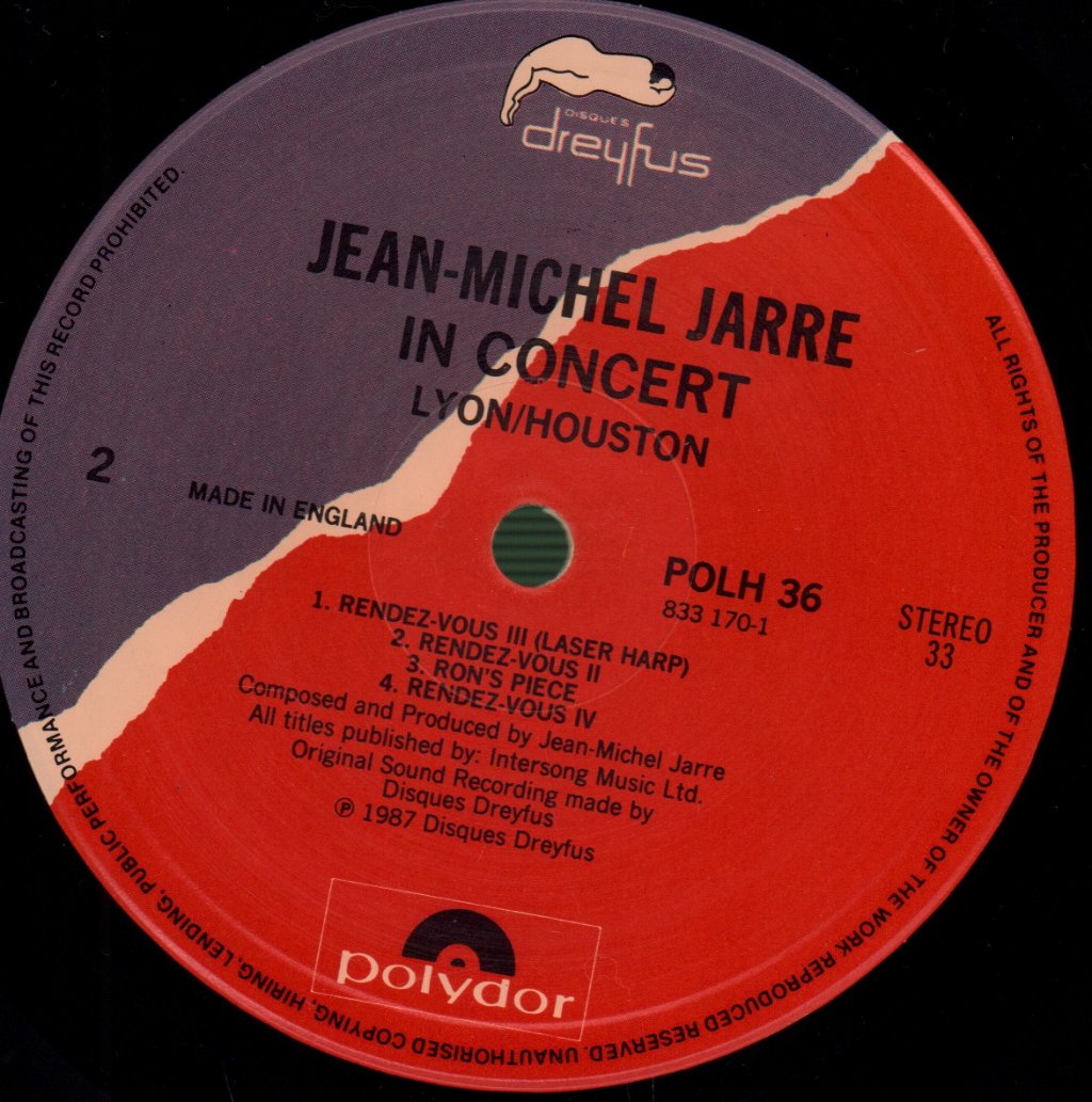Jean Michel Jarre - In Concert (Houston/Lyon) - Lp