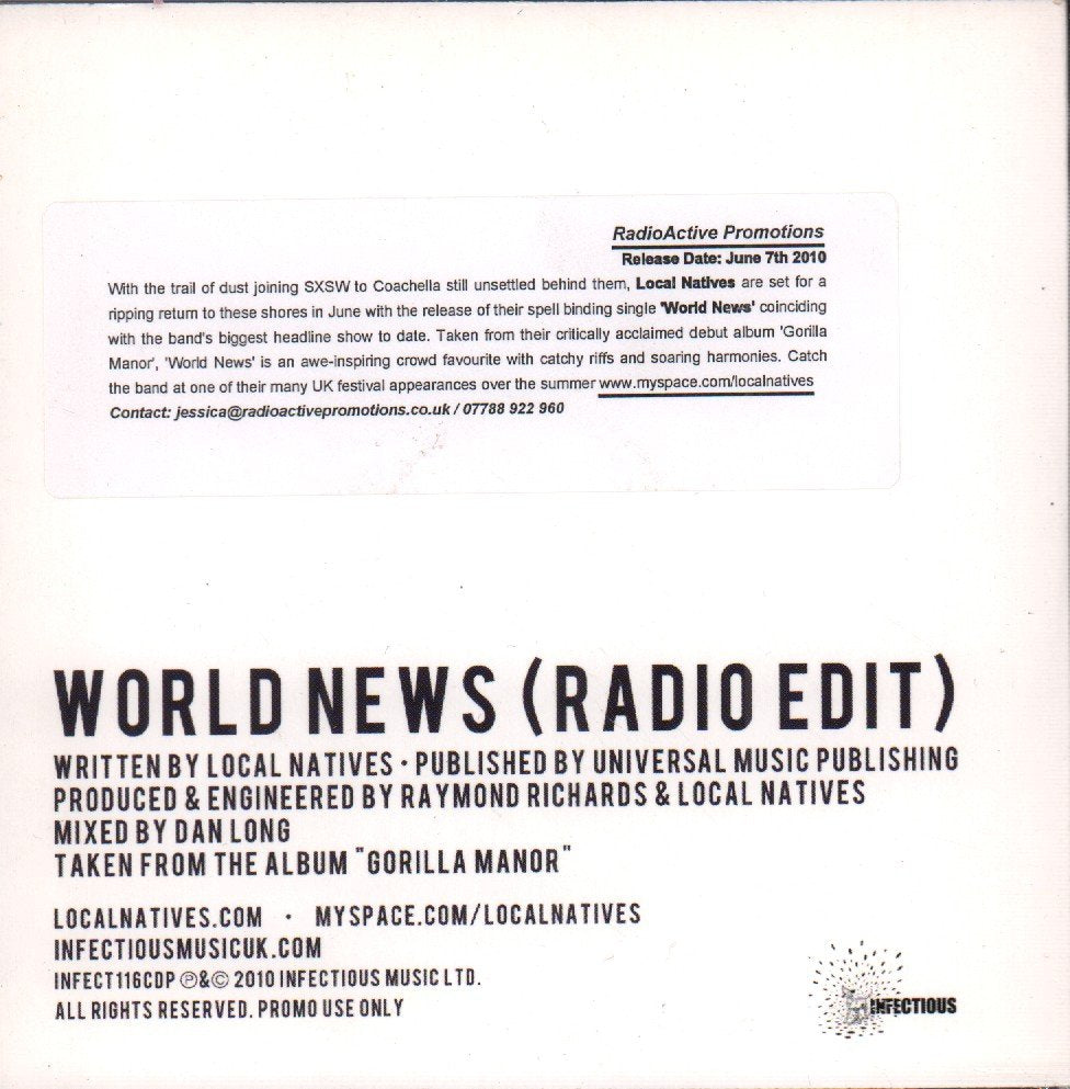 Local Natives - World News - Cd