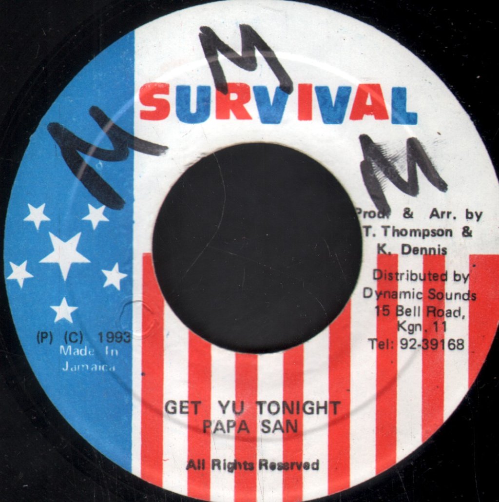 Papa San - Get Yu Tonight - 7 Inch