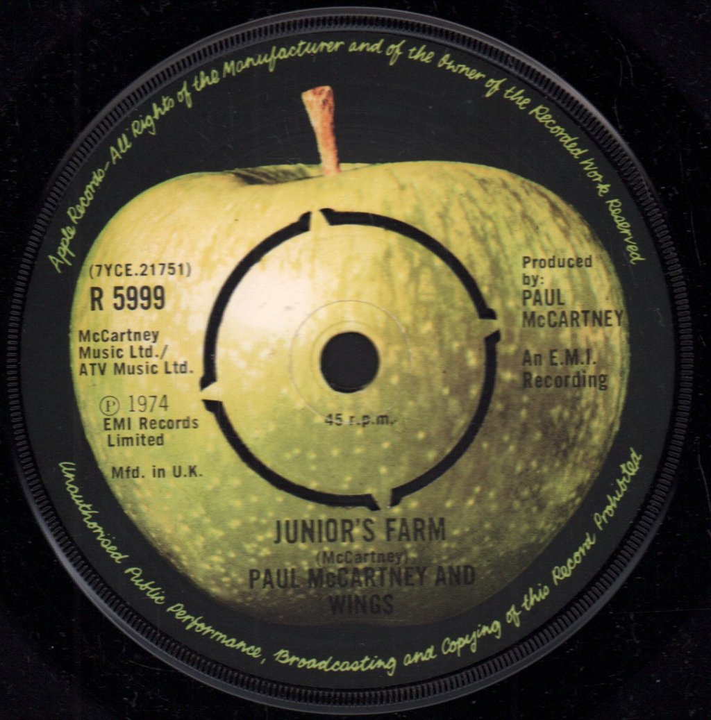 Paul McCartney And Wings - Junior's Farm - 7 Inch