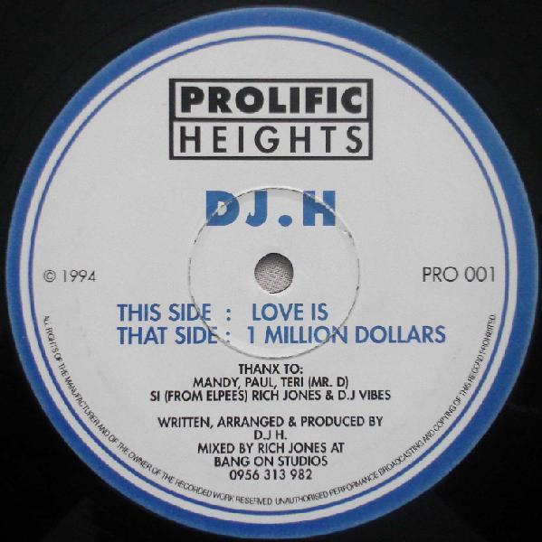 DJ.H - Love Is - 12 Inch