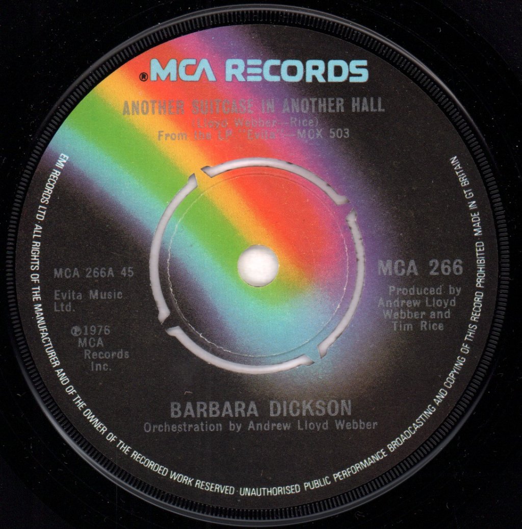 Barbara Dickson - Another Suitcase In Another Hall - 7 Inch