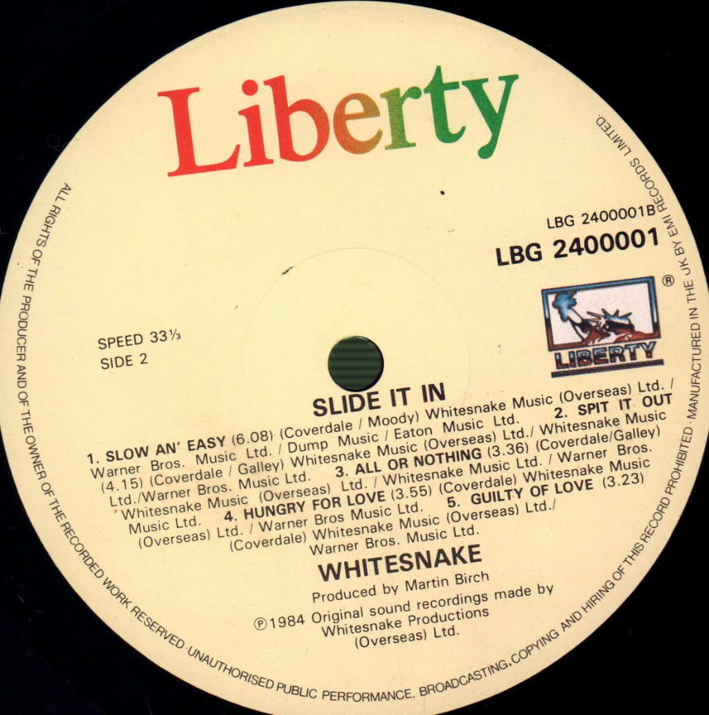 Whitesnake - Slide It In - Lp