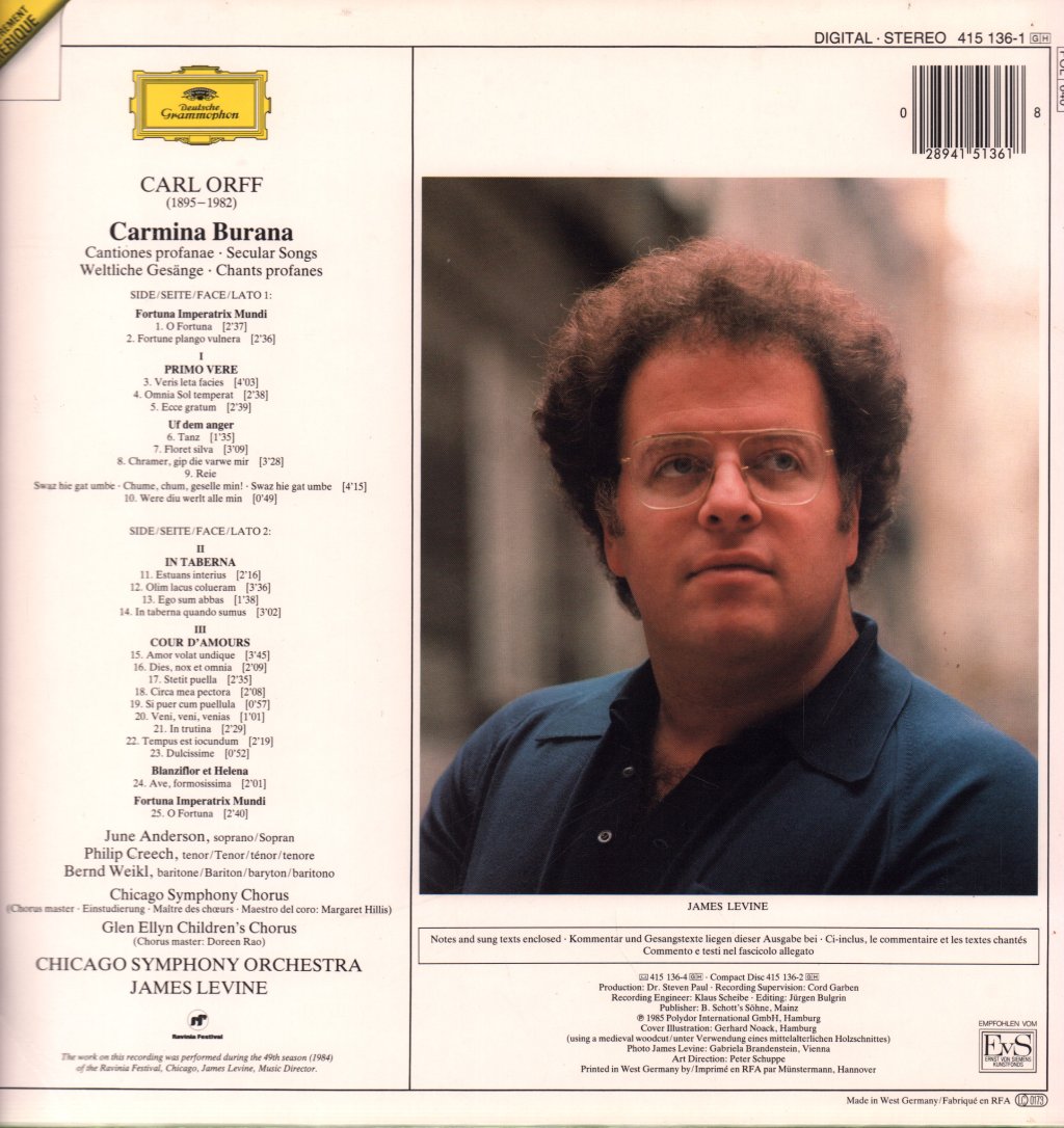 Carl Orff - Carmina Burana - Lp