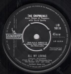 Chipmunks - All My Loving - 7 Inch