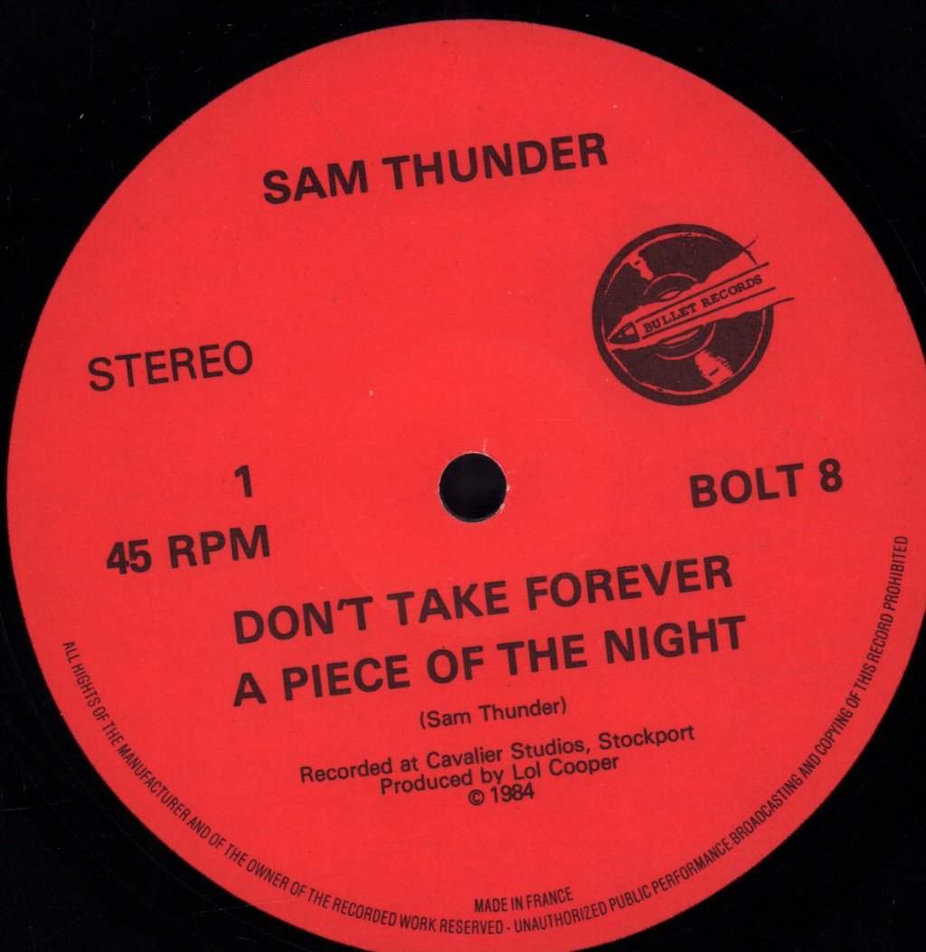 Sam Thunder - Don't Take Forever - 12 Inch