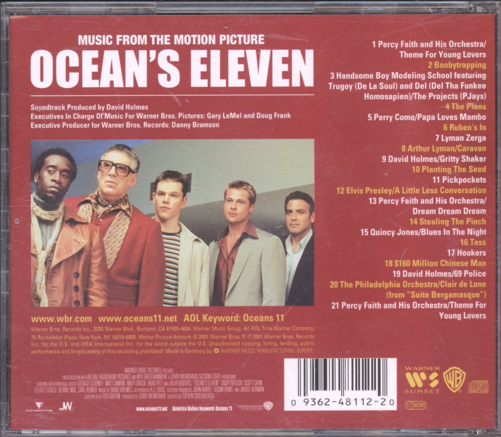 Various Artists - Music From The Motion Picture Ocean's Eleven - Cd