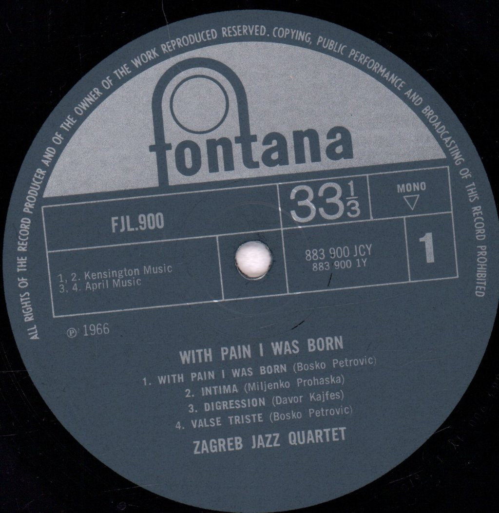 zagreb jazz quartet - With Pain I Was Born - Lp