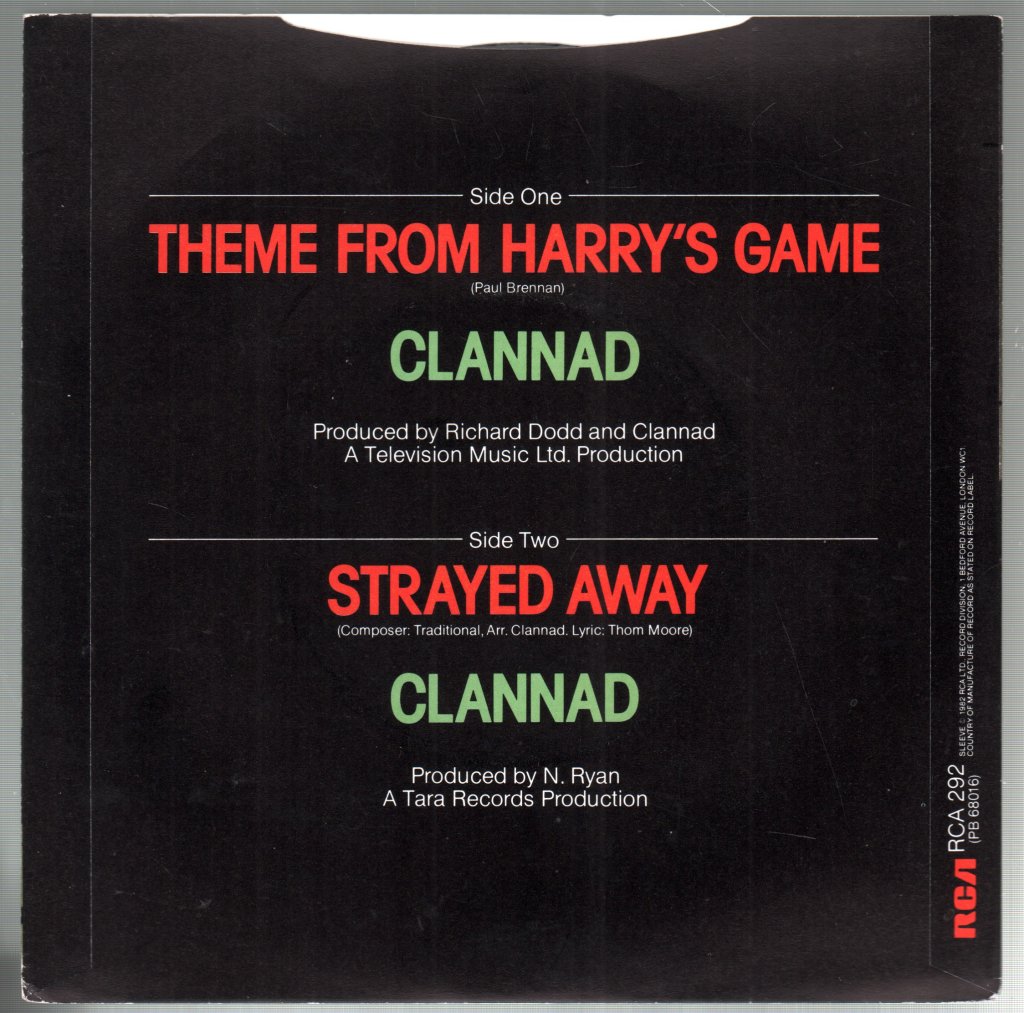 Clannad - Theme From Harry's Game - 7 Inch