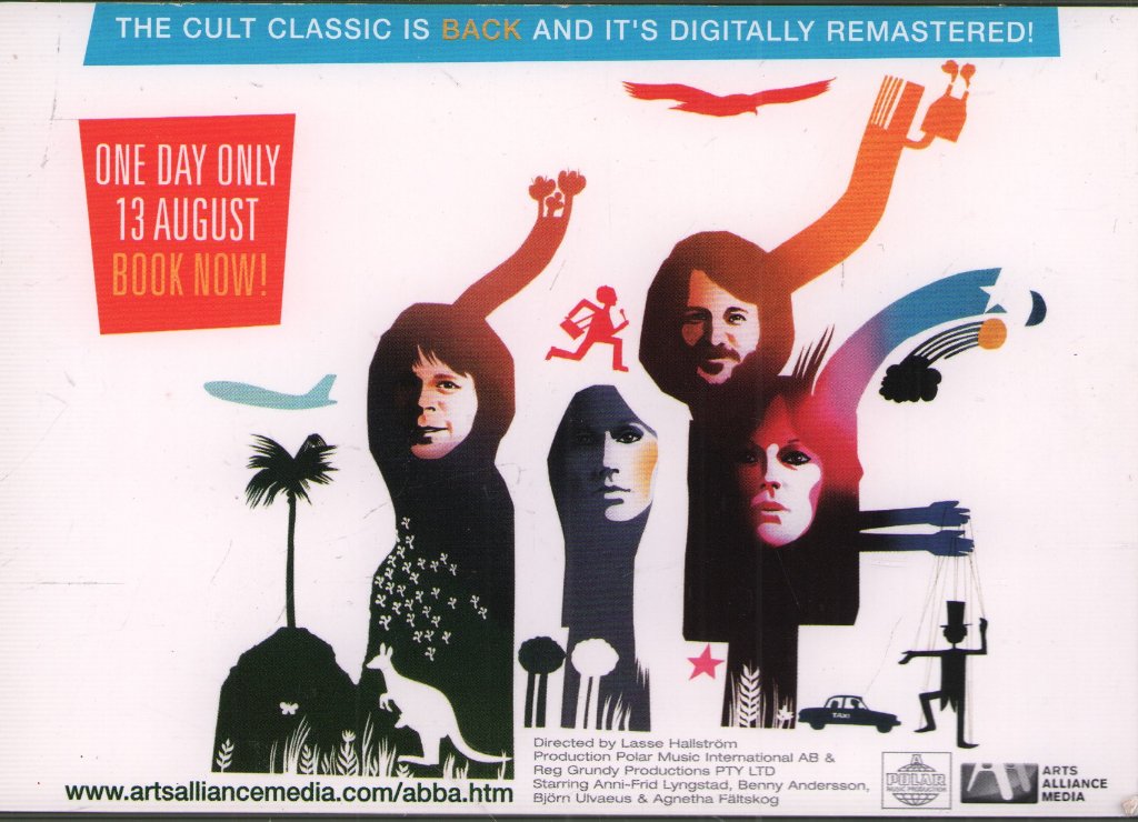 ABBA - Abba The Movie - Cineworld promo postcard - Card