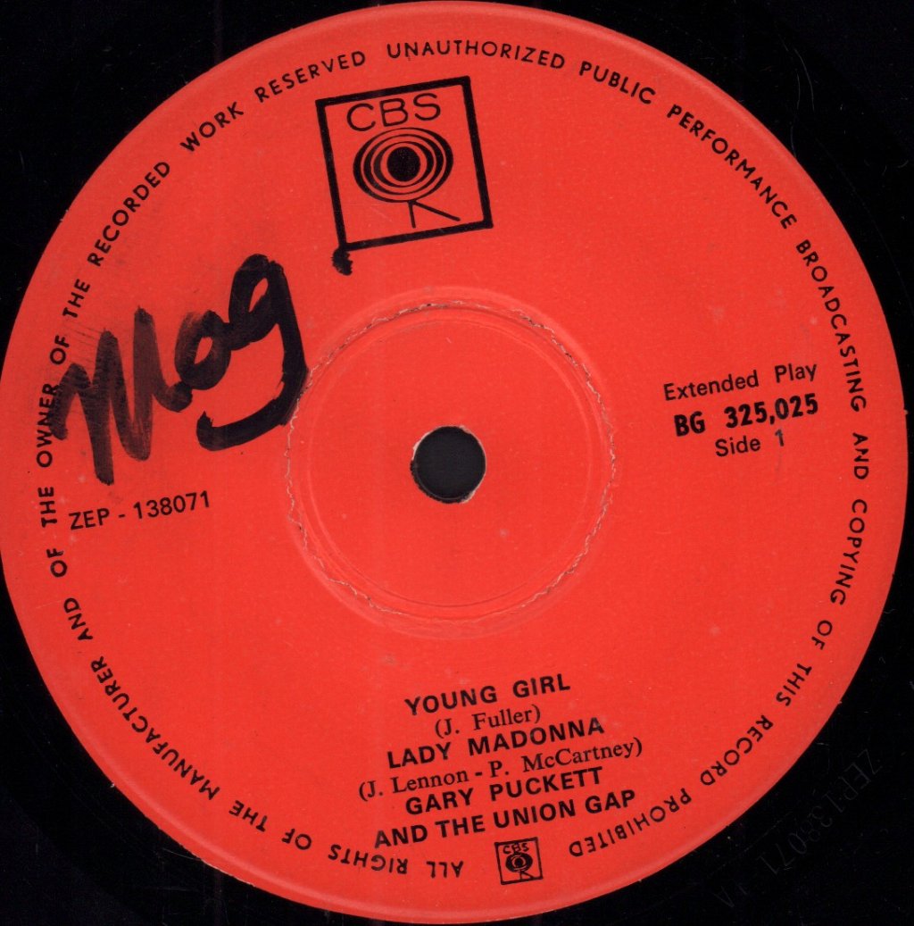 Gary Puckett & The Union Gap - Young Girl - 7 Inch