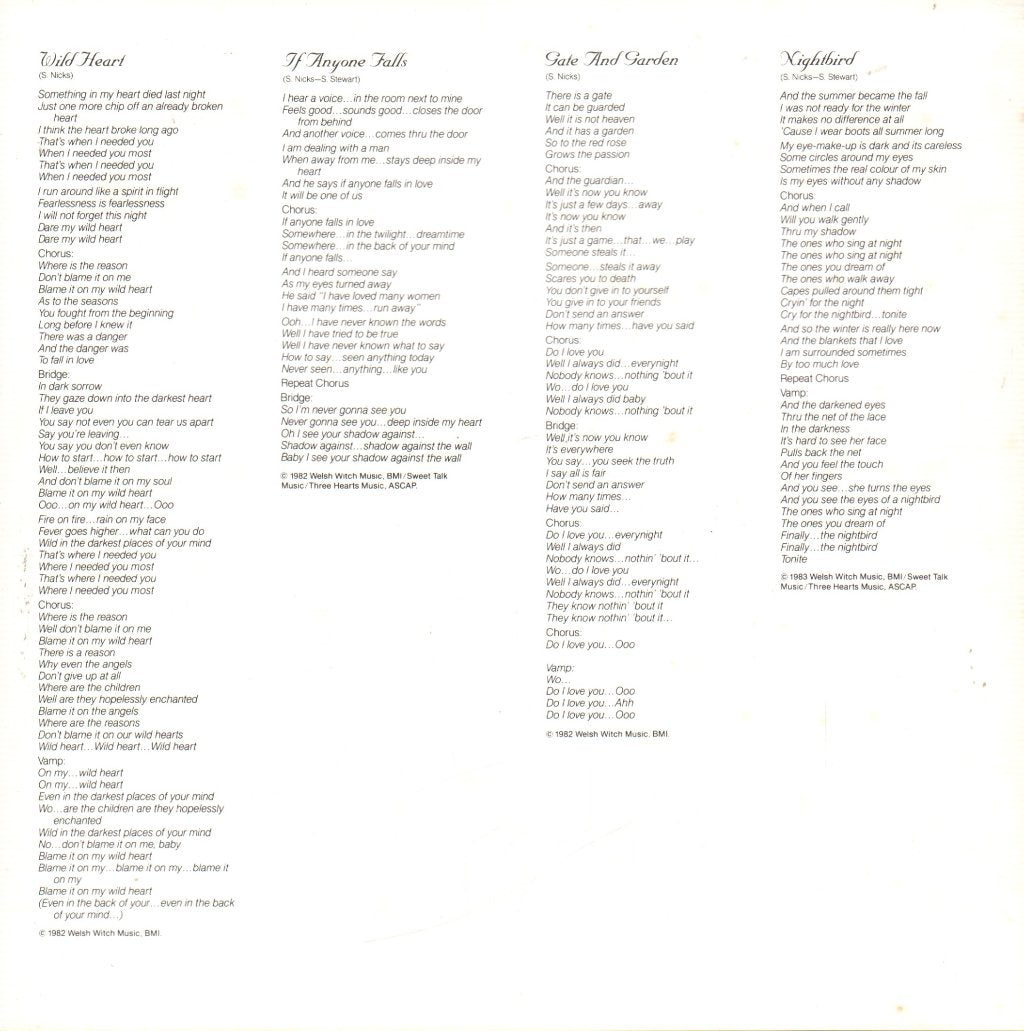 Stevie Nicks - Wild Heart - Lp