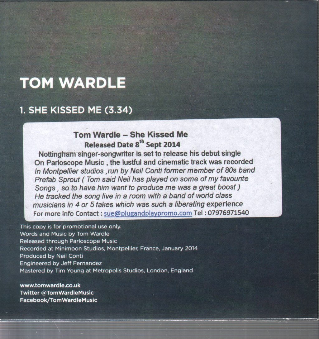 Tom Wardle - She Kissed Me - Cd