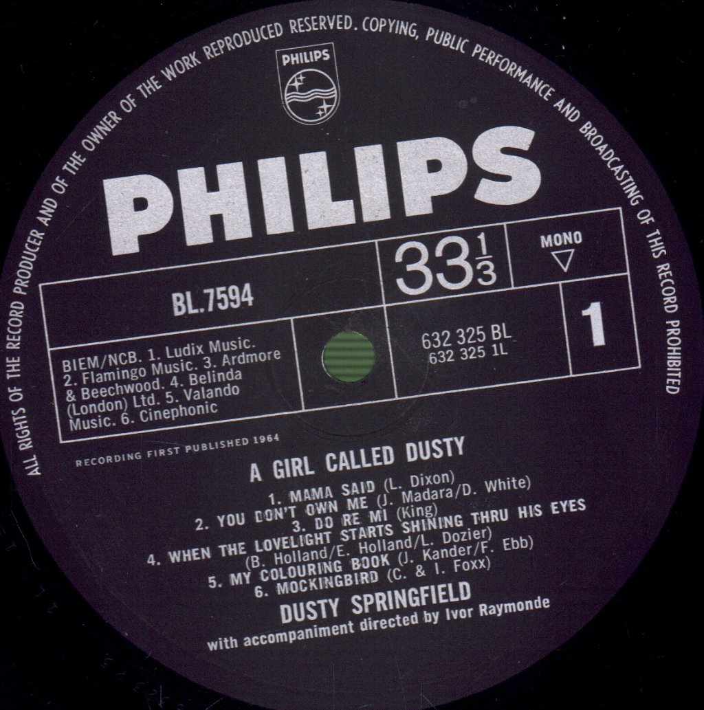 Dusty Springfield - A Girl Called Dusty - Lp