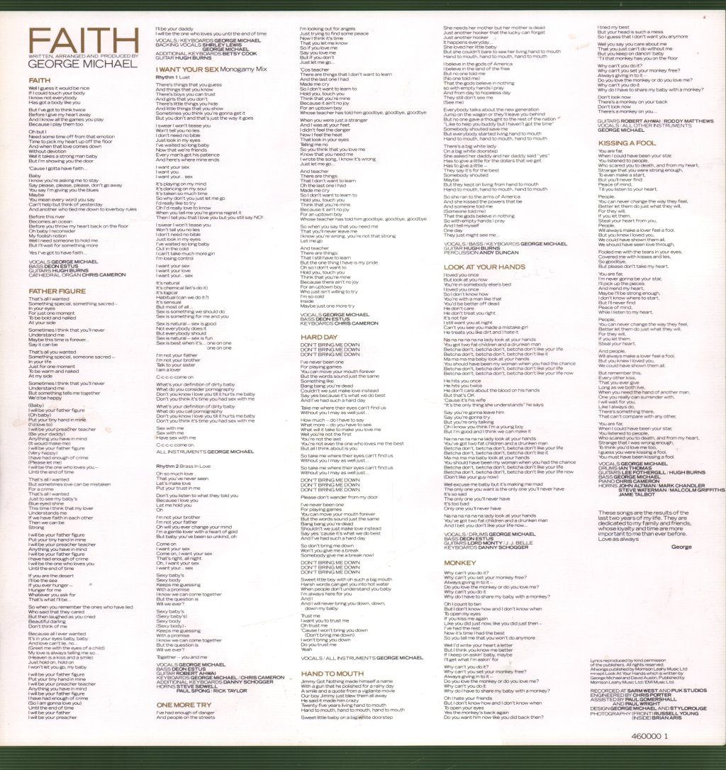 George Michael - Faith - Lp