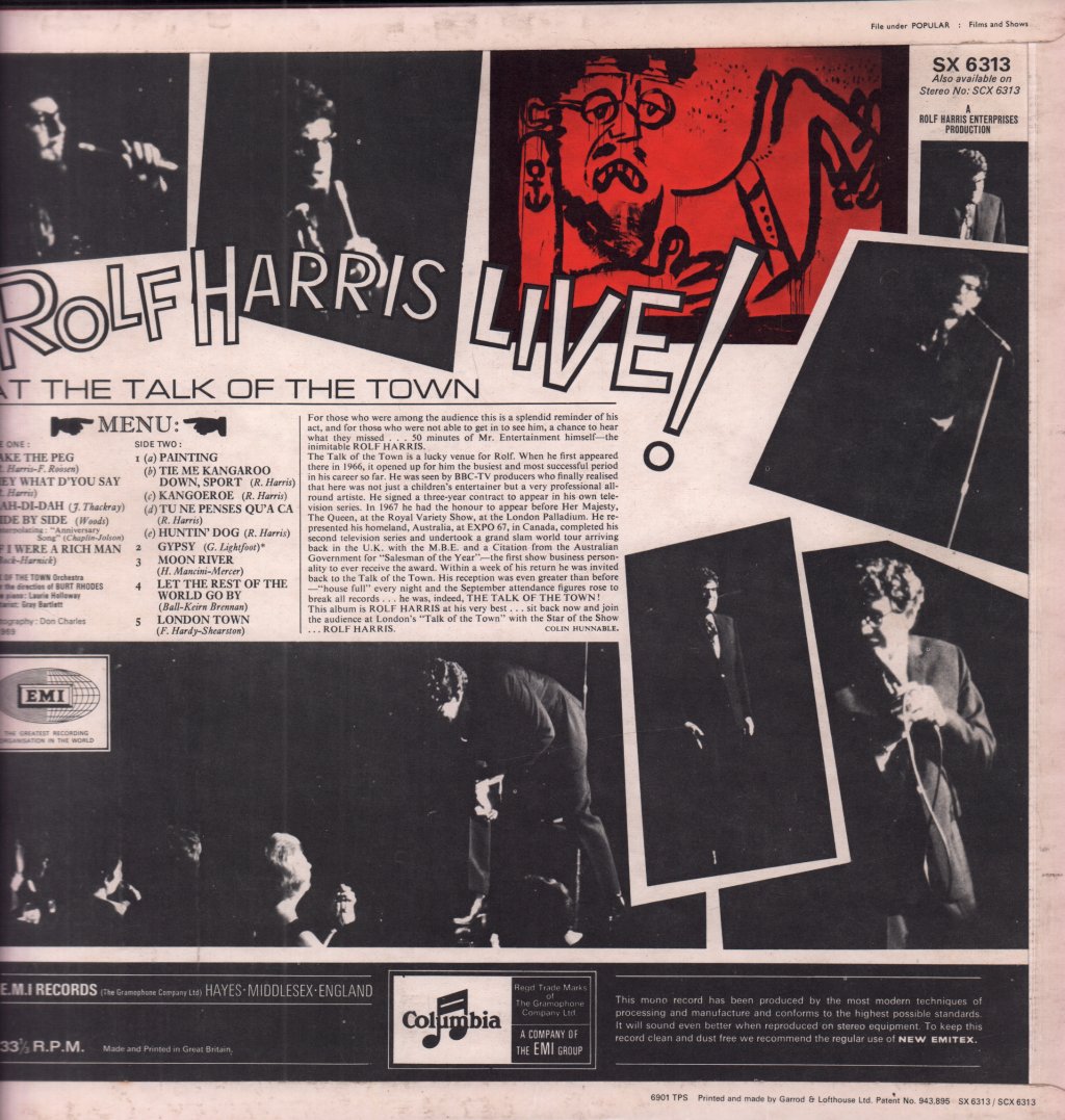 Rolf Harris - Live At The Talk Of The Town - Lp