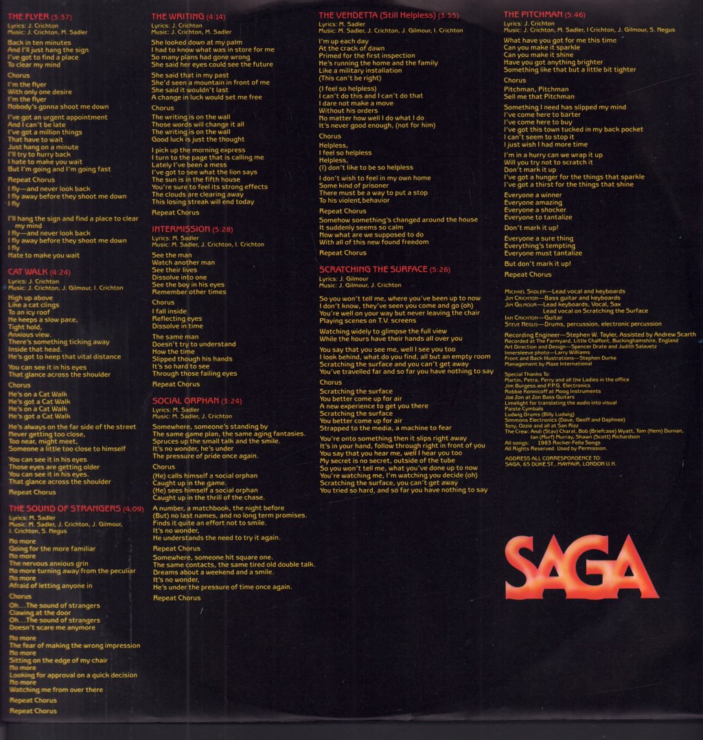 Saga (Rock Group) - Heads Or Tales - Lp