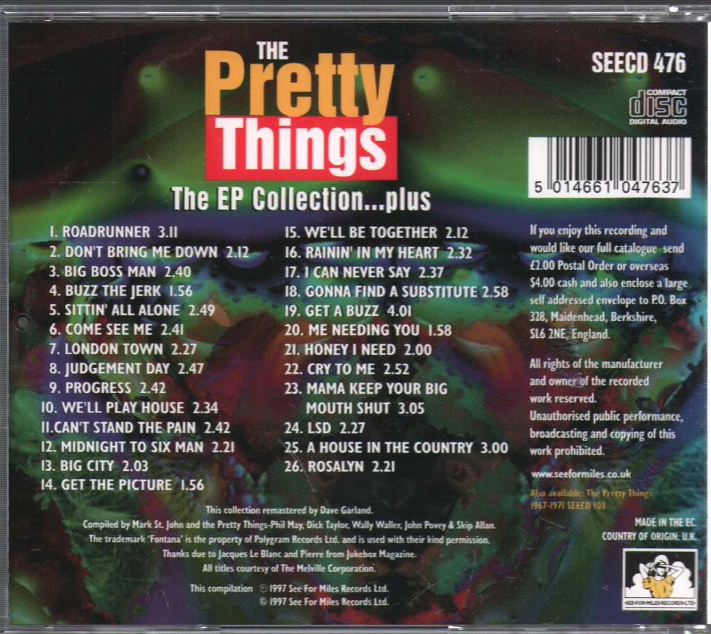 Pretty Things - EP Collection… Plus - Cd