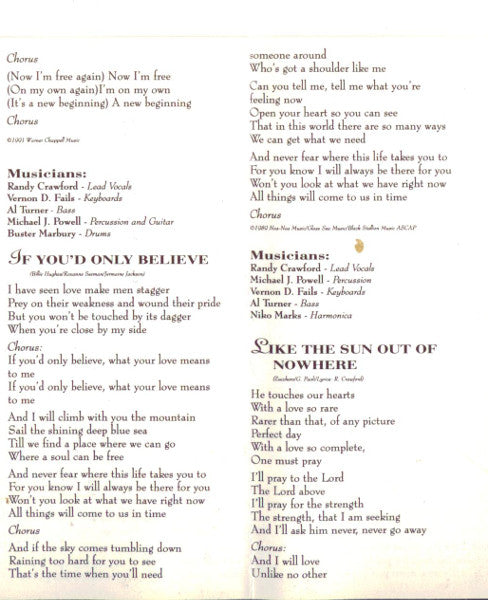 Randy Crawford - Through The Eyes Of Love - Cassette