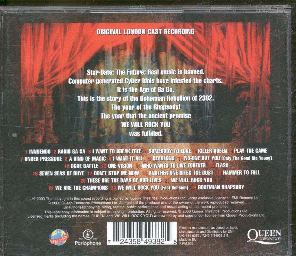 Various Artists - We Will Rock You - Original London Cast Recording - Cd
