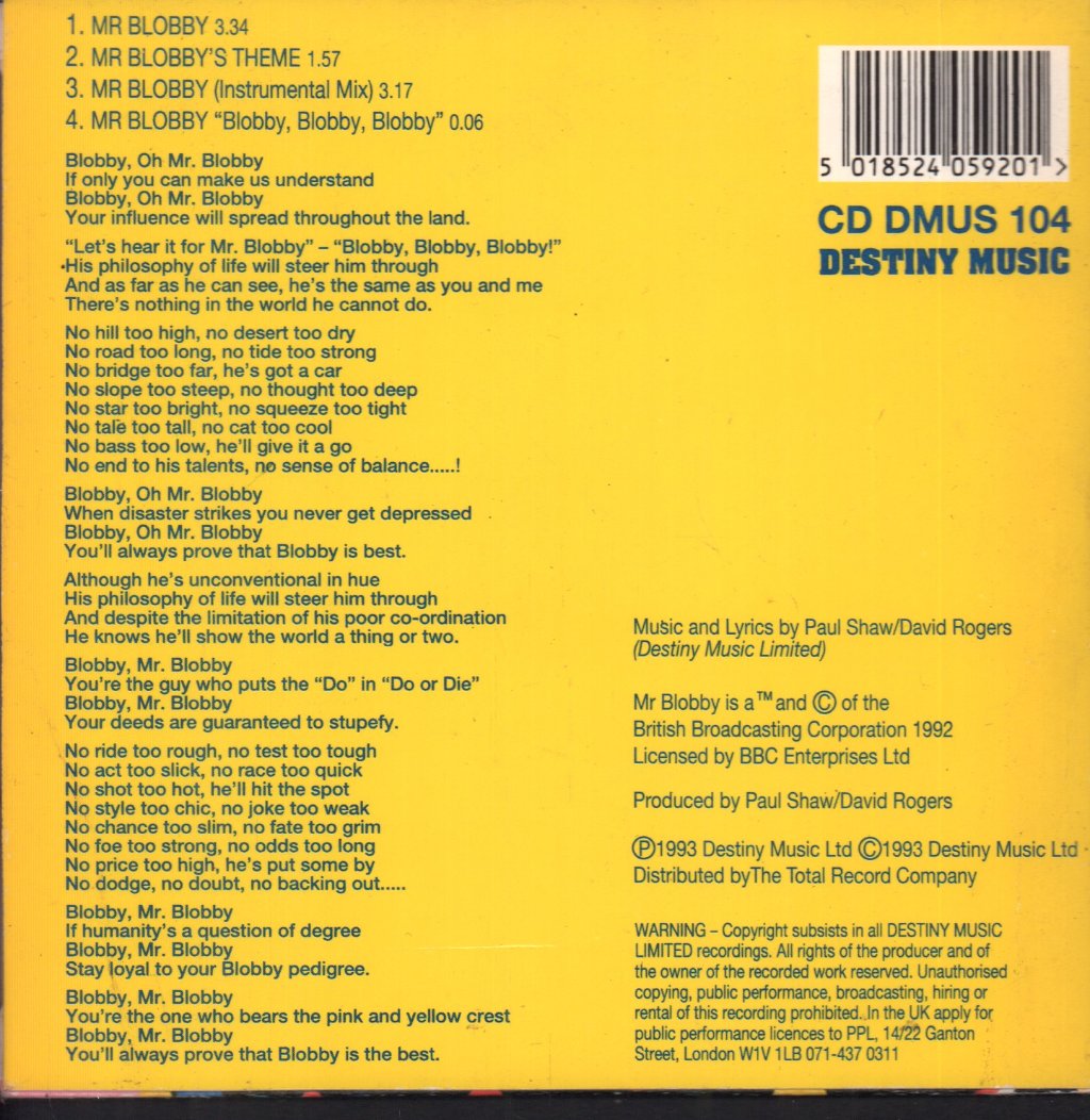 Mr Blobby - Mr Blobby - Cd