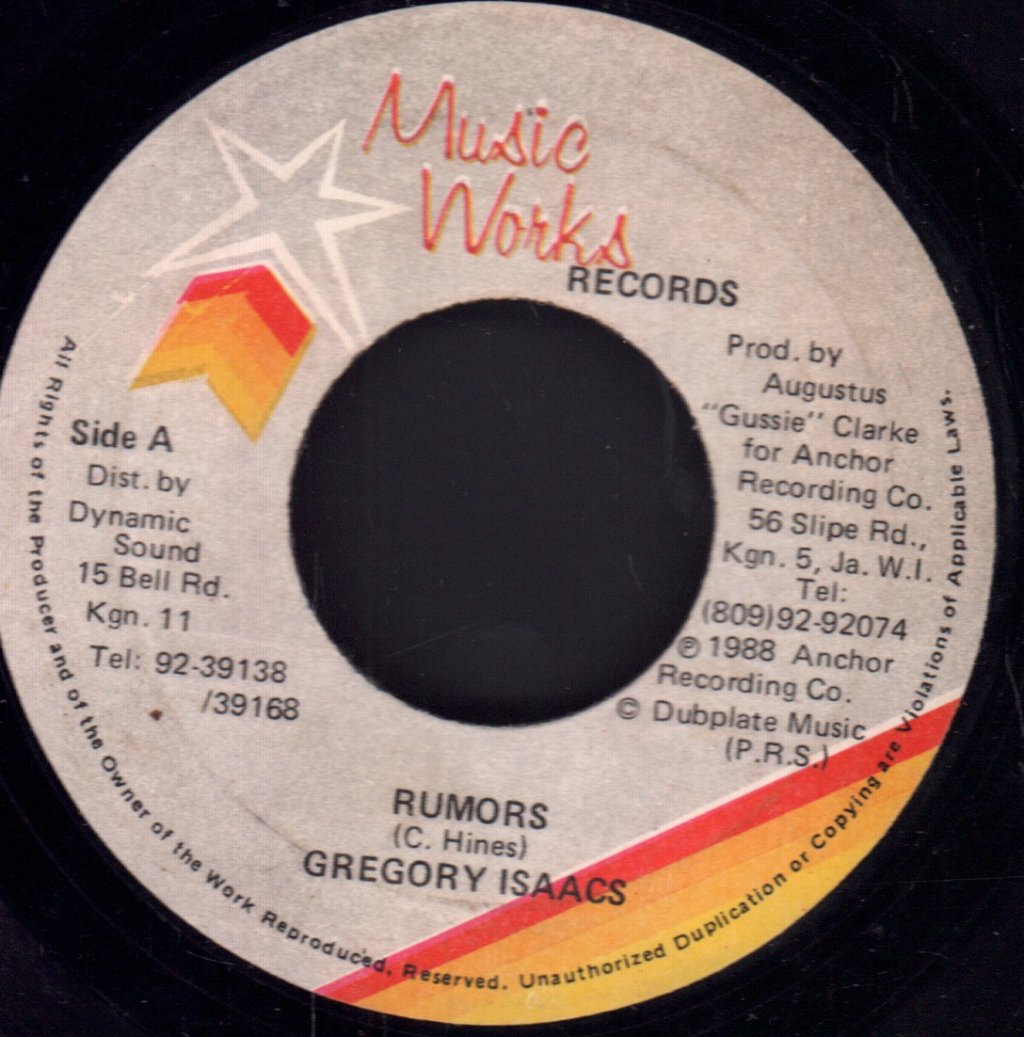Gregory Isaacs - Rumors - 7 Inch